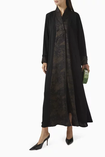 Double-breasted Coat Abaya in Nada