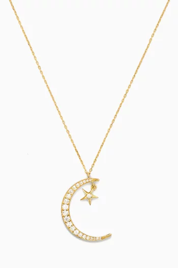 Moonlight Diamond Necklace in 18kt Yellow Gold