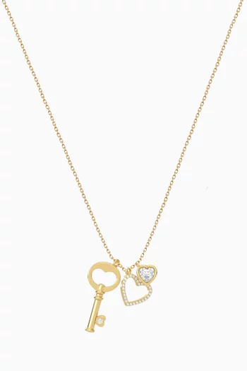 Sweet Love Diamond Necklace in 18kt Yellow Gold