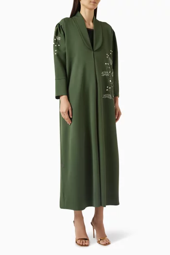 عباية مطرزة بالخيوط كريب