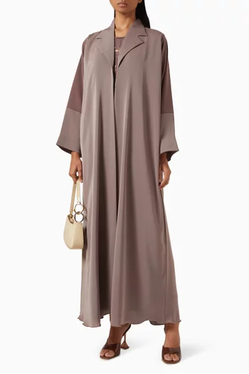 Thread Embroidered Abaya Set in Nada