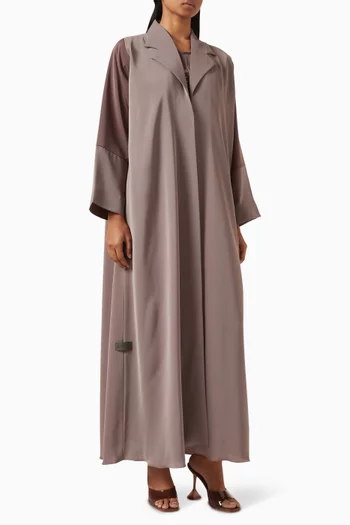 Thread Embroidered Abaya Set in Nada