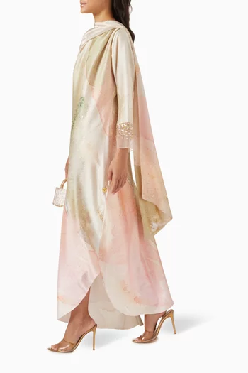 Draped Embellished Kaftan
