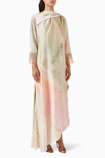 Draped Embellished Kaftan
