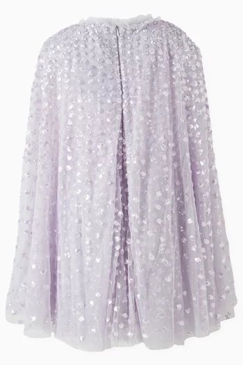 Exclusive Raindrop Cape Dress