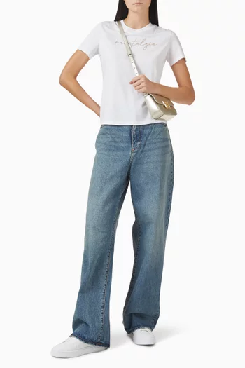 بنطال جينز بقصة فضفاضة دينم