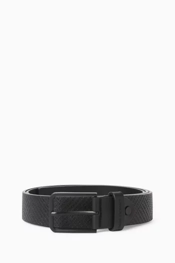 Logo-embossed Belt in Leather