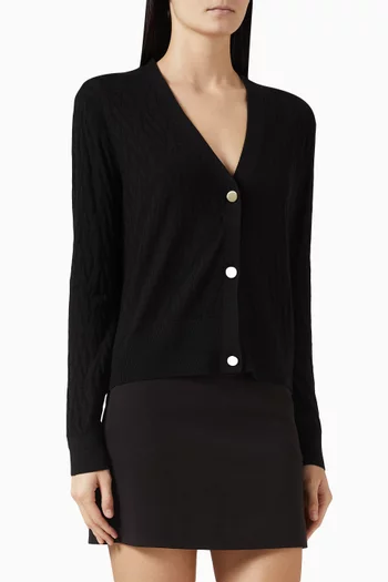 Monogram Buttoned Cardigan