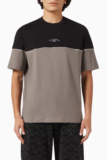 Two-tone T-shirt in Cotton