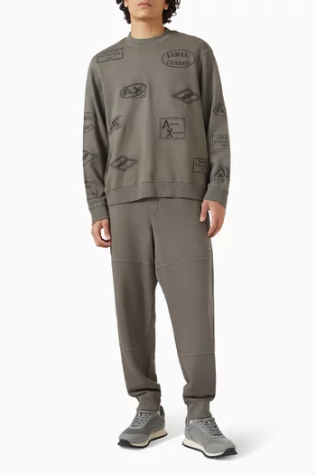 سويت شيرت بشعار الماركة قطن