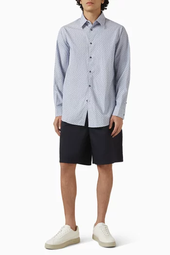 Logo Jacquard Shirt in Cotton