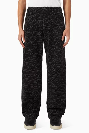 All-over Logo Jeans in Denim