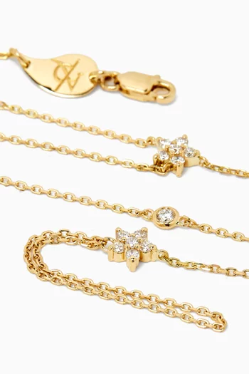 Full Fairy Diamond Hand Chain in 18kt Yellow Gold