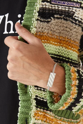 سوار بحلية خطوط مائلة معدن