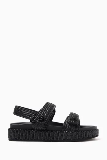 Kira Sport Sandals in Raffia