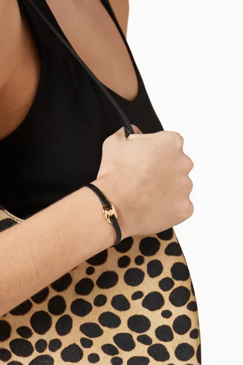 Gemini Link Bracelet in Leather