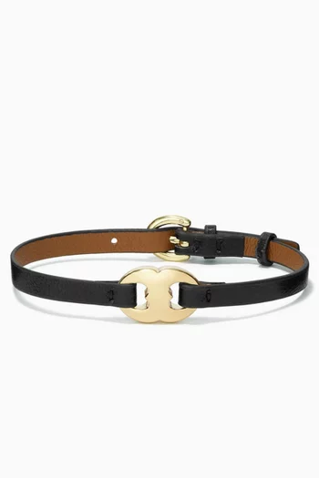 Gemini Link Bracelet in Leather