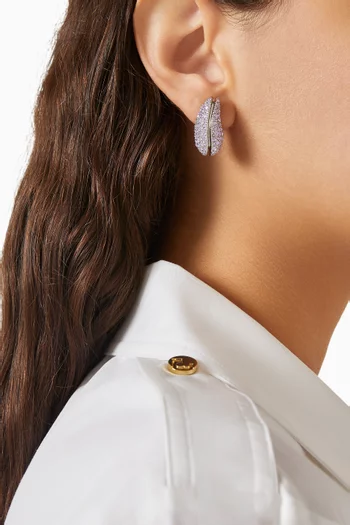 Wave Crystal-embellished Earrings