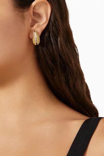 Wave Crystal-embellished Earrings
