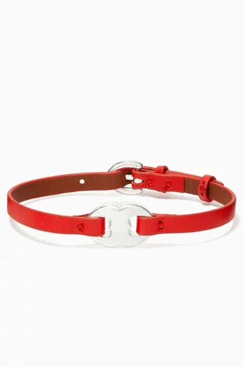 Gemini Link Bracelet in Leather