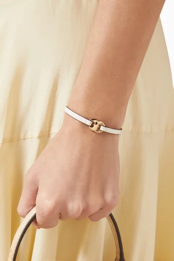 Gemini Link Bracelet in Leather