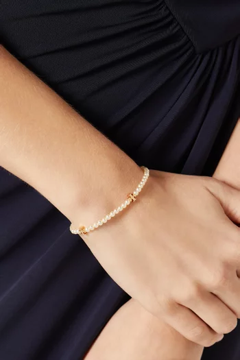 Kira Pearl Bracelet in Gold-plated Brass