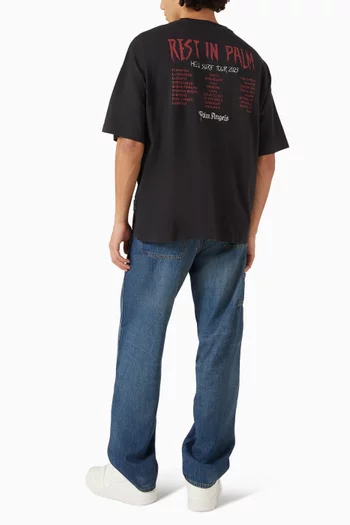 تي شيرت بطبعة Rest in Palm قطن