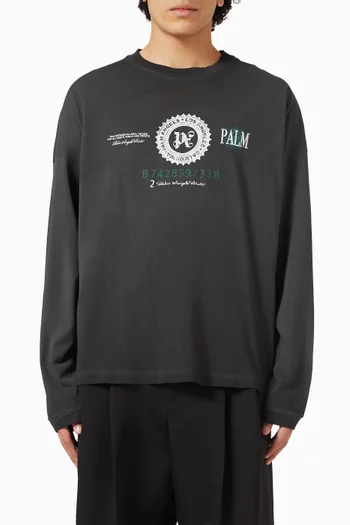 Dollar-print Oversized T-shirt in Cotton