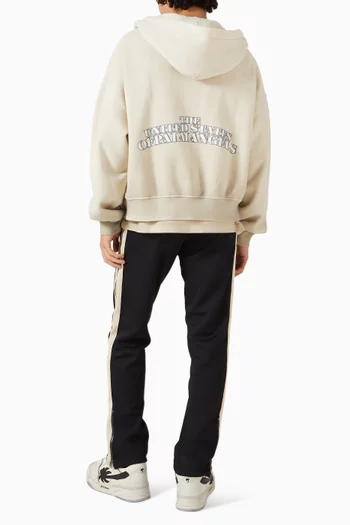 Dollar-print Zip Hoodie in Cotton-fleece