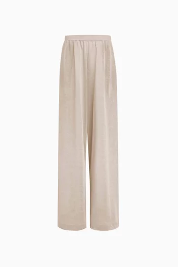 Fluid Wide-leg Pants in Linen Blend