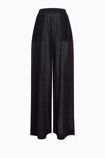 Fluid Wide-leg Pants in Linen Blend