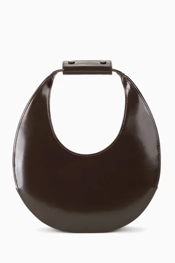 Moon Tote Bag in Polished Leather