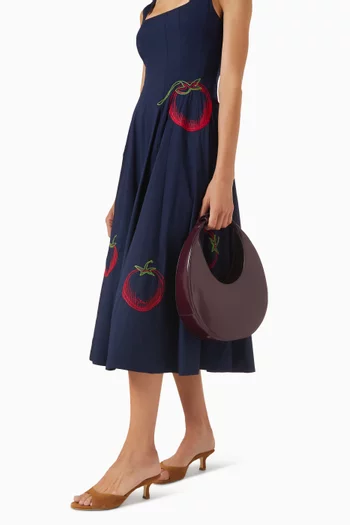Moon Tote Bag in Polished Leather