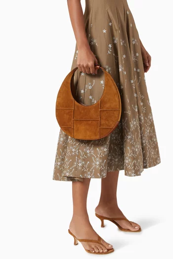 Moon Tote Bag in Suede