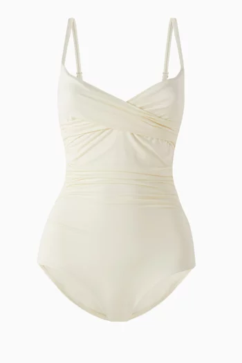 Bordeaux Full-coverage One-piece Swimsuit