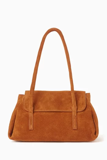 Small Caterina Top-handle Bag in Suede