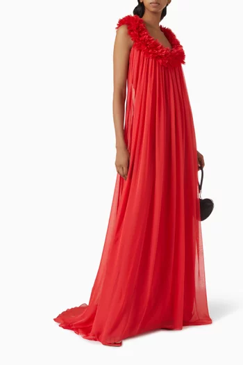 Floral Maxi Dress in Chiffon