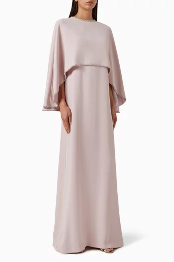 فستان سهرة كارولينا بكاب كريب