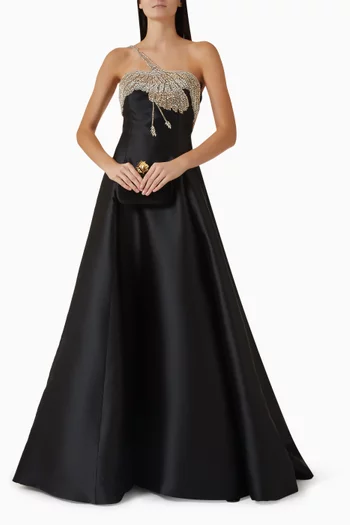 Venezia Crystal-embellished Gown in Mikado