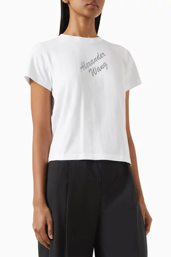 Crystal Logo Hotfix T-shirt in Cotton