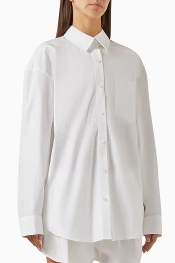 Hotfix-embellished Shirt in Cotton