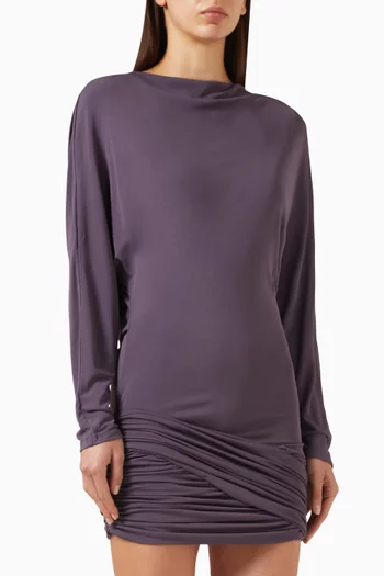 Luna Draped Mini Dress in Jersey