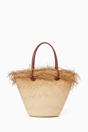 Baby Ombre Basket Bag in Toquilla Straw