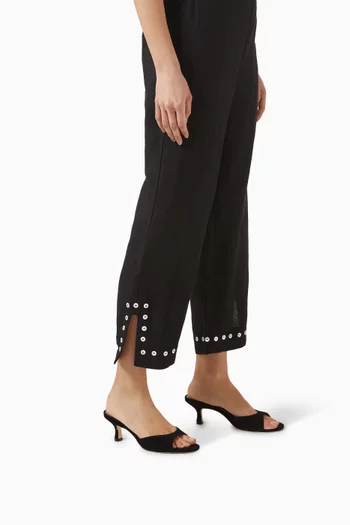 حذاء بريجيت مفتوح من الخلف بكعب 55 مم شمواه