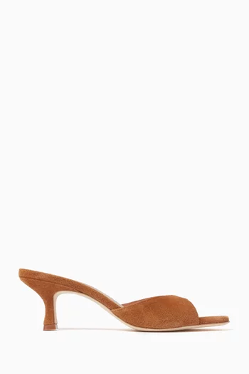 Brigitte 55 Mule Sandals in Suede