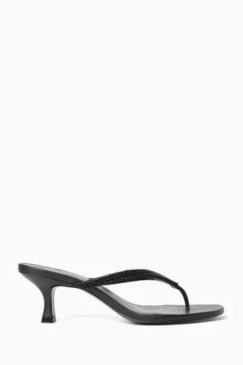 Freja 60 Beaded Sandals in Leather