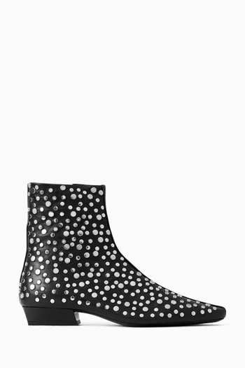Wally 25 Rivet Ankle Boots in Leather