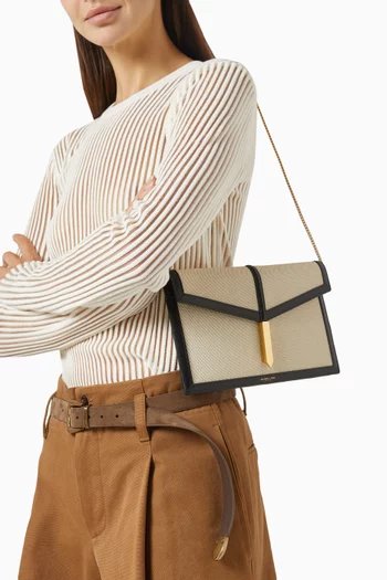 Tokyo Clutch in Canvas & Leather