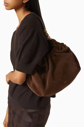 The Midi Miami Tote Bag in Suede