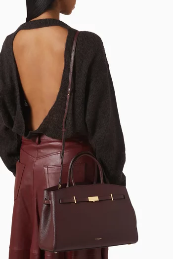 Medium Hudson Top Handle Handbag in Leather